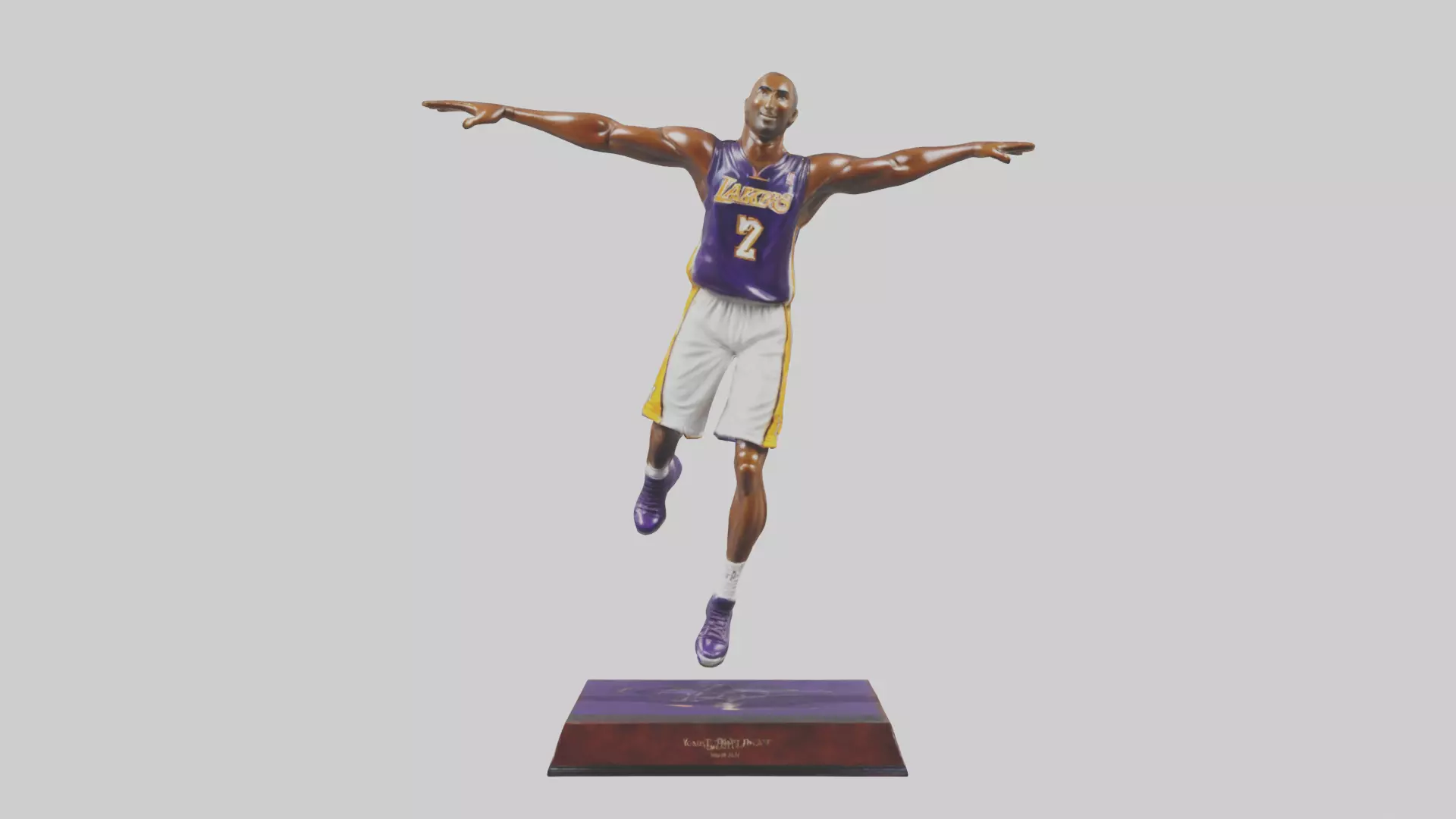 Kobe Bryant statue model Low-poly 3D model_0