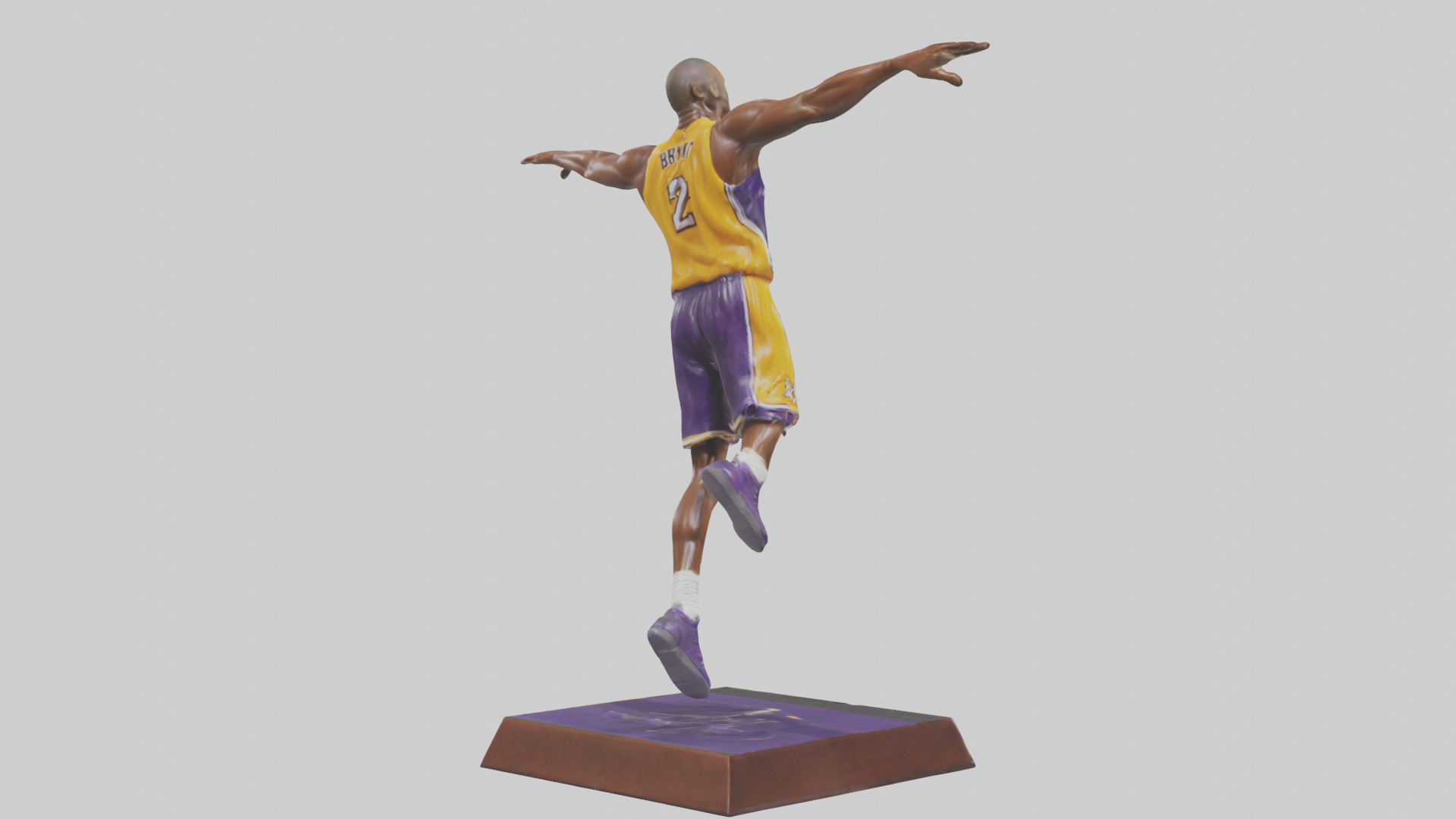 Kobe Bryant statue model Low-poly 3D model_3