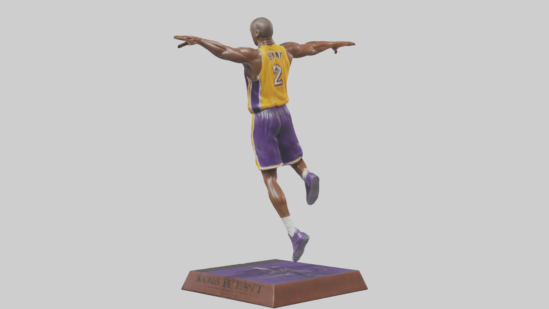 Kobe Bryant statue model Low-poly 3D model_2