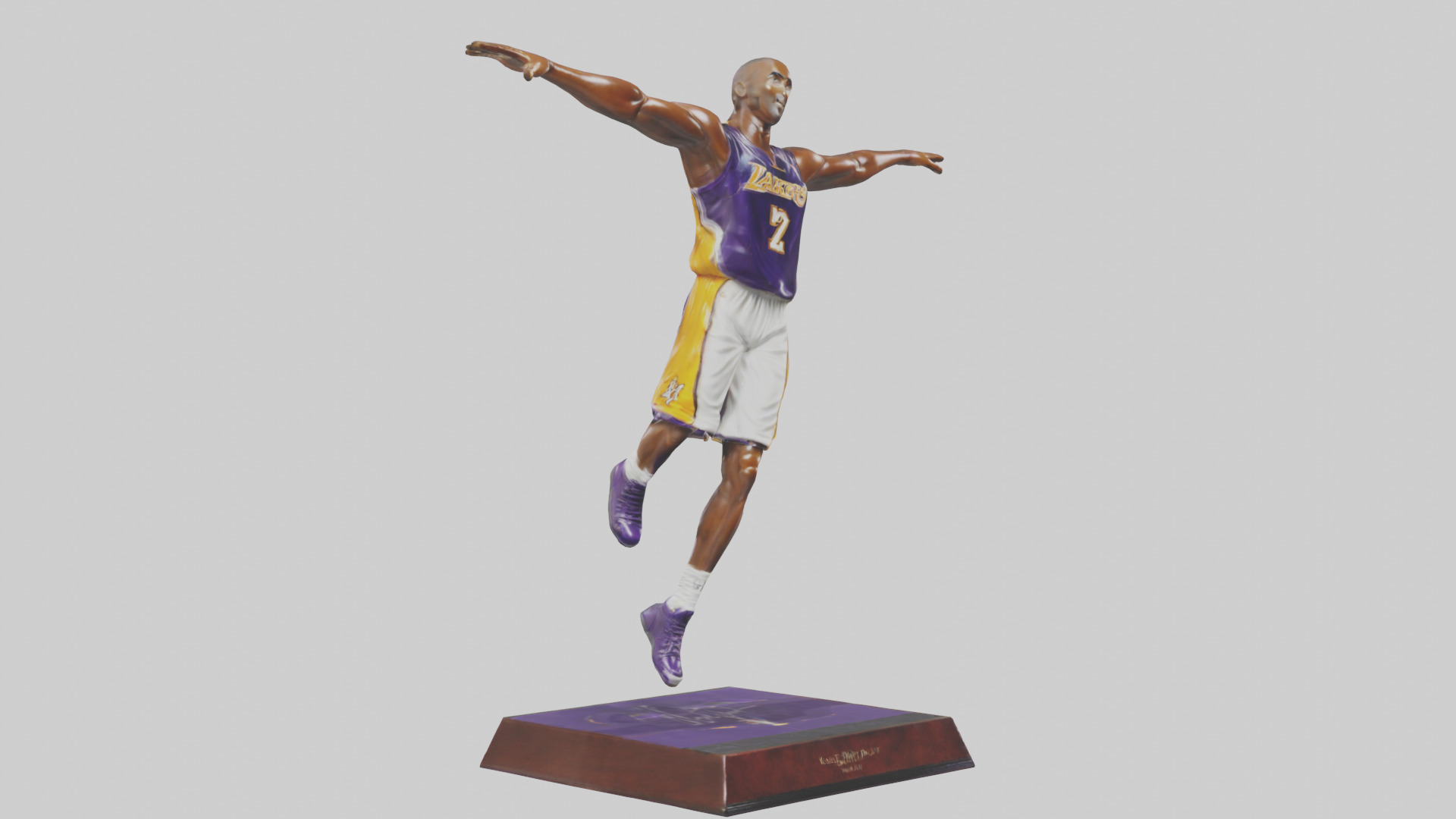 Kobe Bryant statue model Low-poly 3D model_11