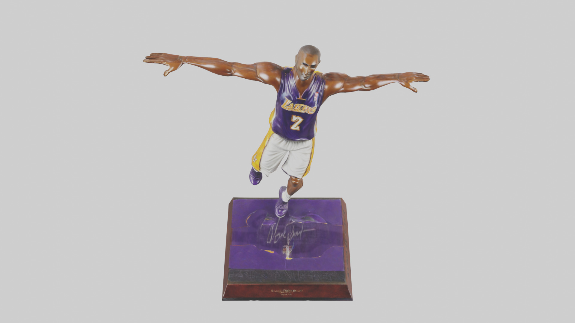 Kobe Bryant statue model Low-poly 3D model_16