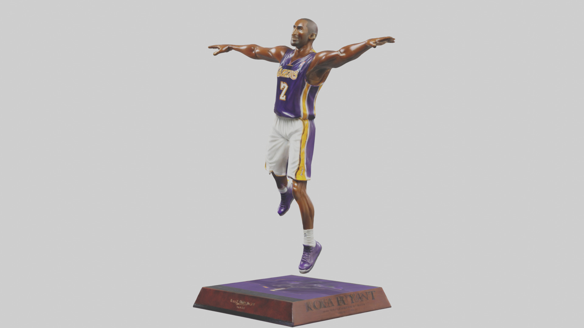 Kobe Bryant statue model Low-poly 3D model_10