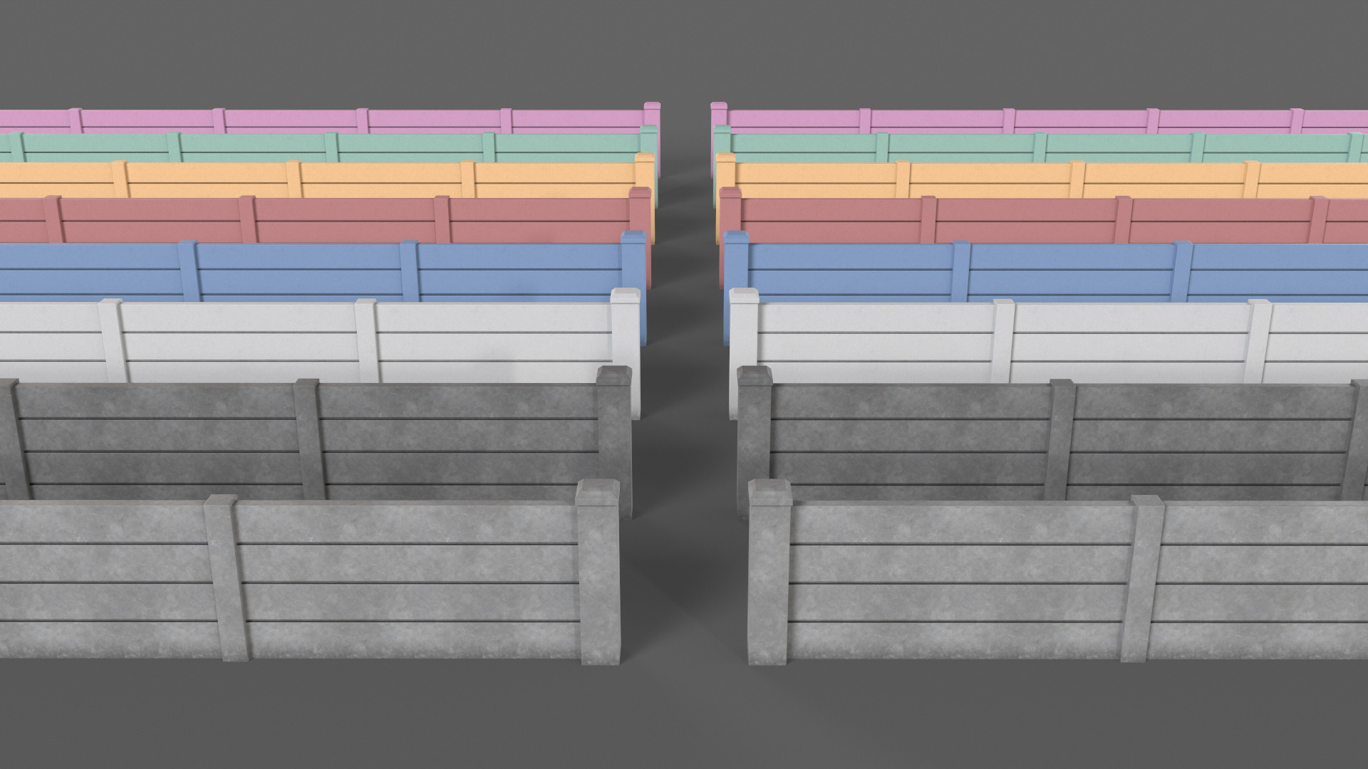 PBR Concrete Wall 1 Low-poly 3D model_2