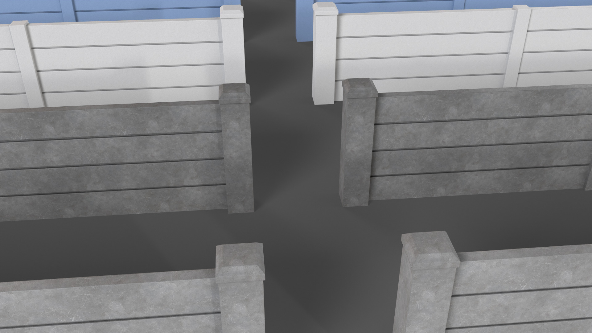 PBR Concrete Wall 1 Low-poly 3D model_7