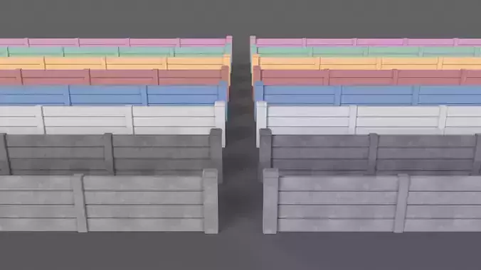 PBR Concrete Wall 1 Low-poly 3D model