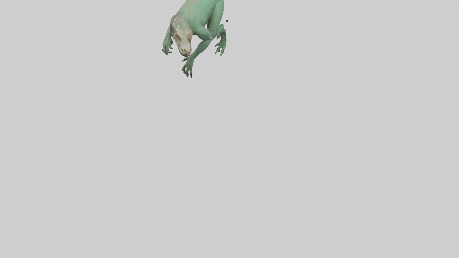 Komodo Dragon climbing model Low-poly 3D model_3