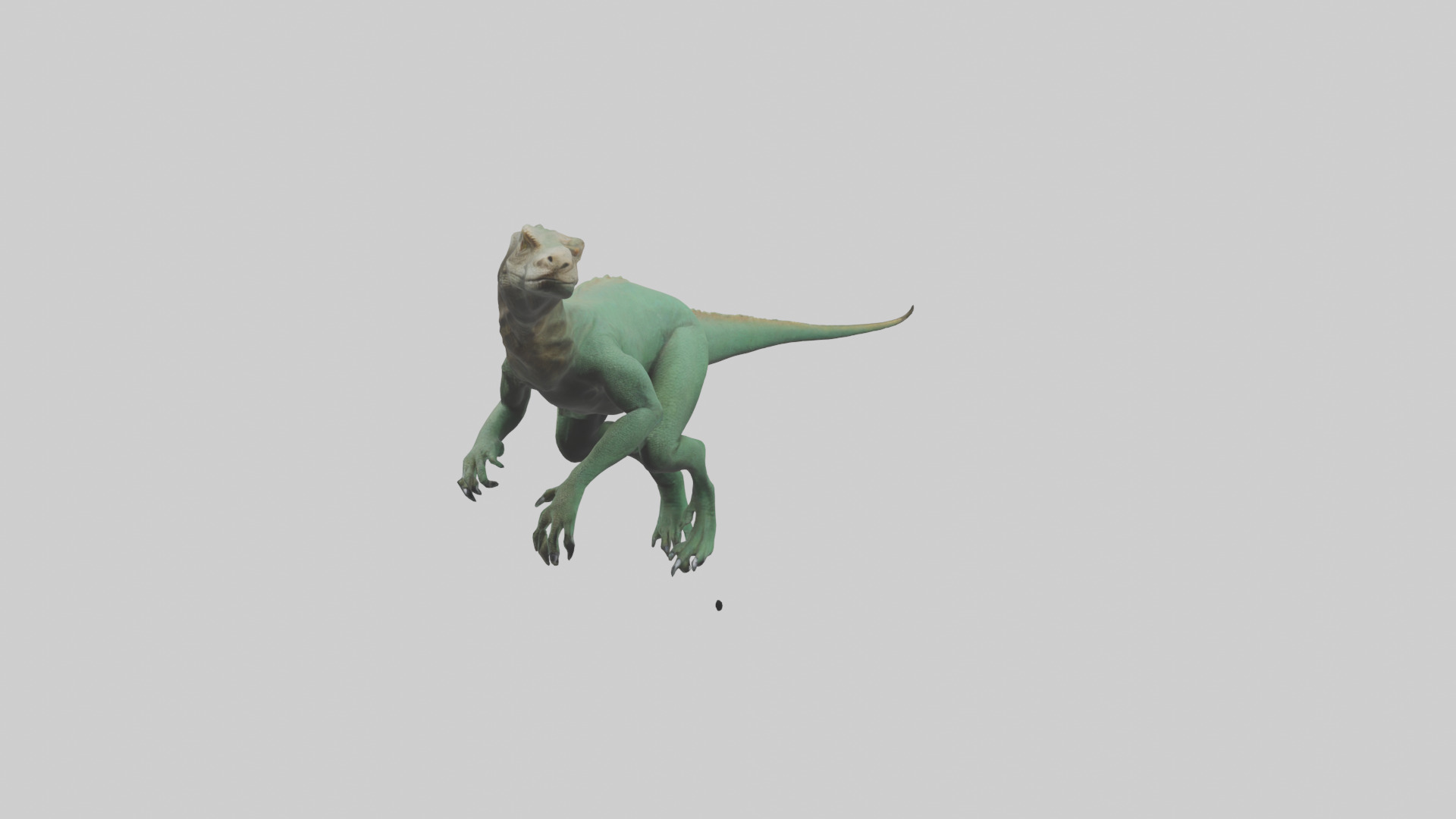 Komodo Dragon climbing model Low-poly 3D model_1