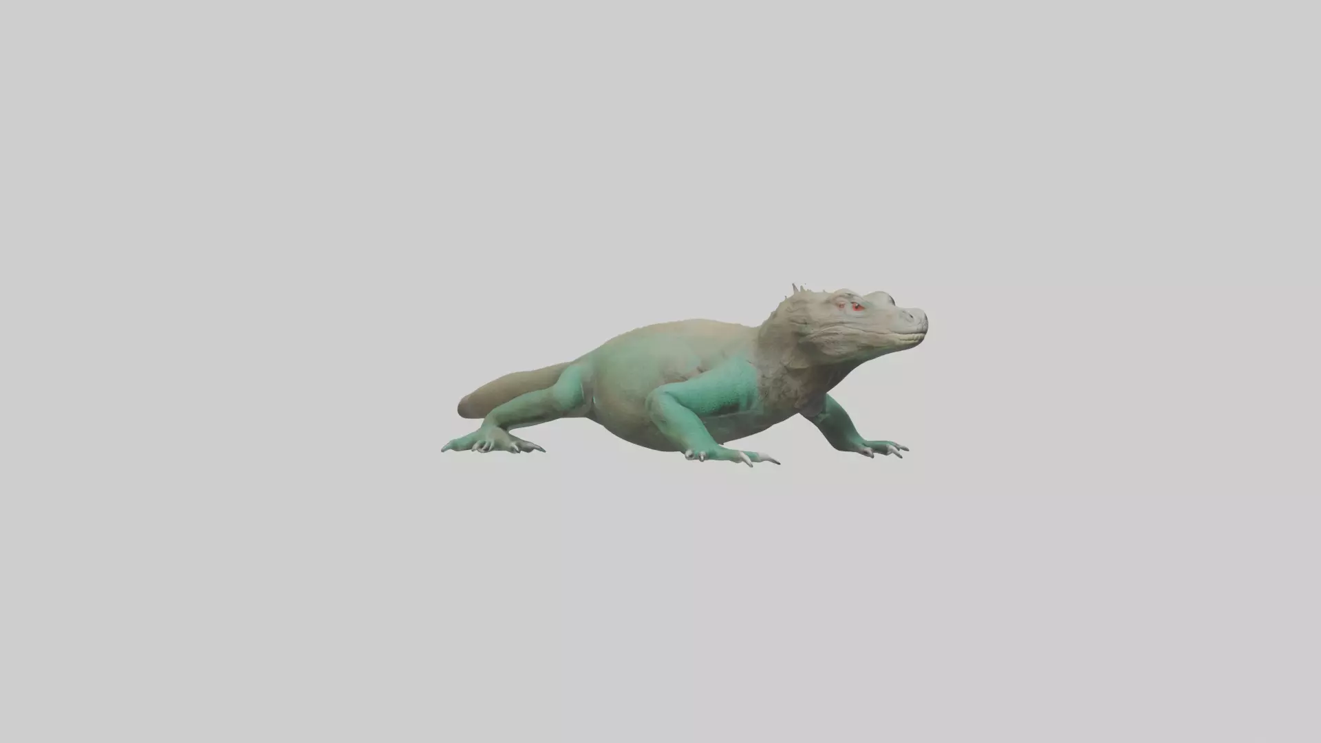 Komodo Dragon resting model Low-poly 3D model_0
