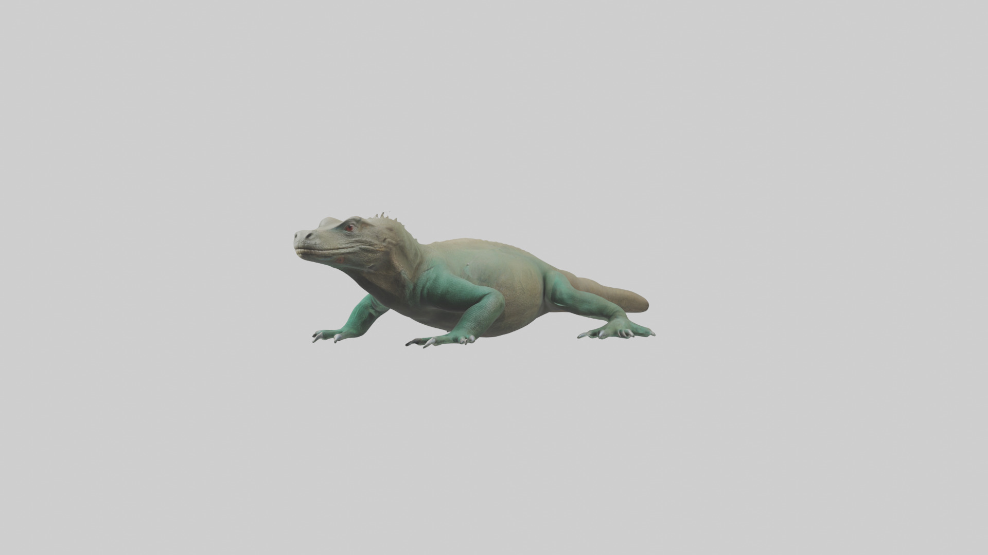 Komodo Dragon resting model Low-poly 3D model_9