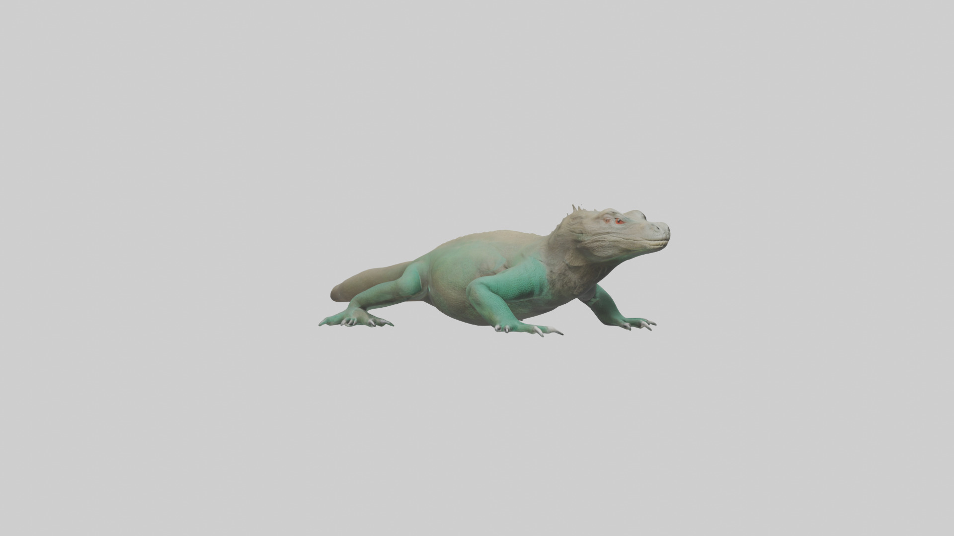 Komodo Dragon resting model Low-poly 3D model_11