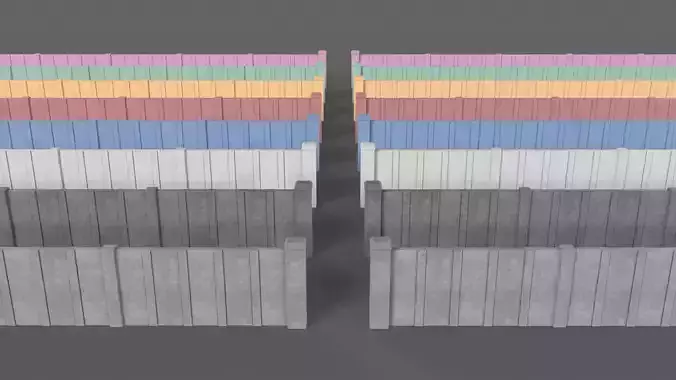 PBR Concrete Wall 2 Low-poly 3D model