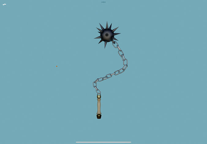 Spiked Chain Mace Low-poly 3D model