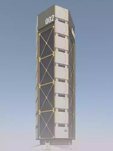 Sci-fi Mega Block 002 v2 3D model