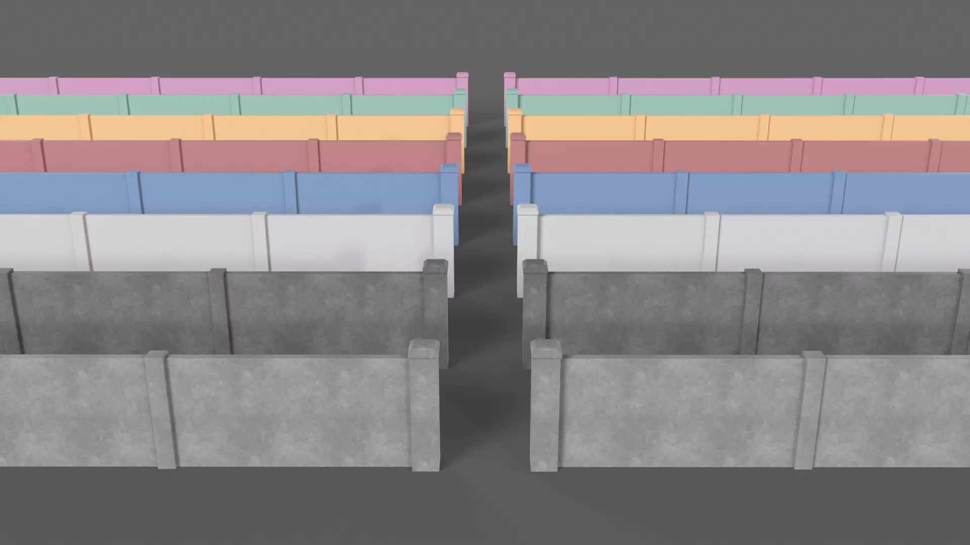 PBR Concrete Wall 3 Low-poly 3D model