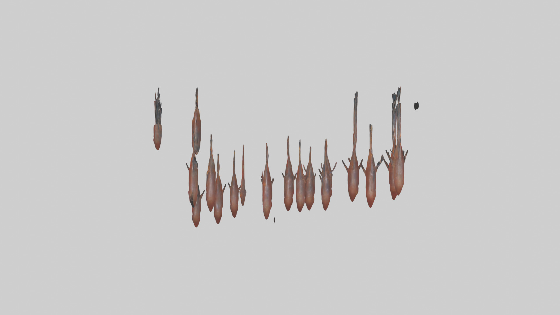 Krill swimming in swarm model Low-poly 3D model_14
