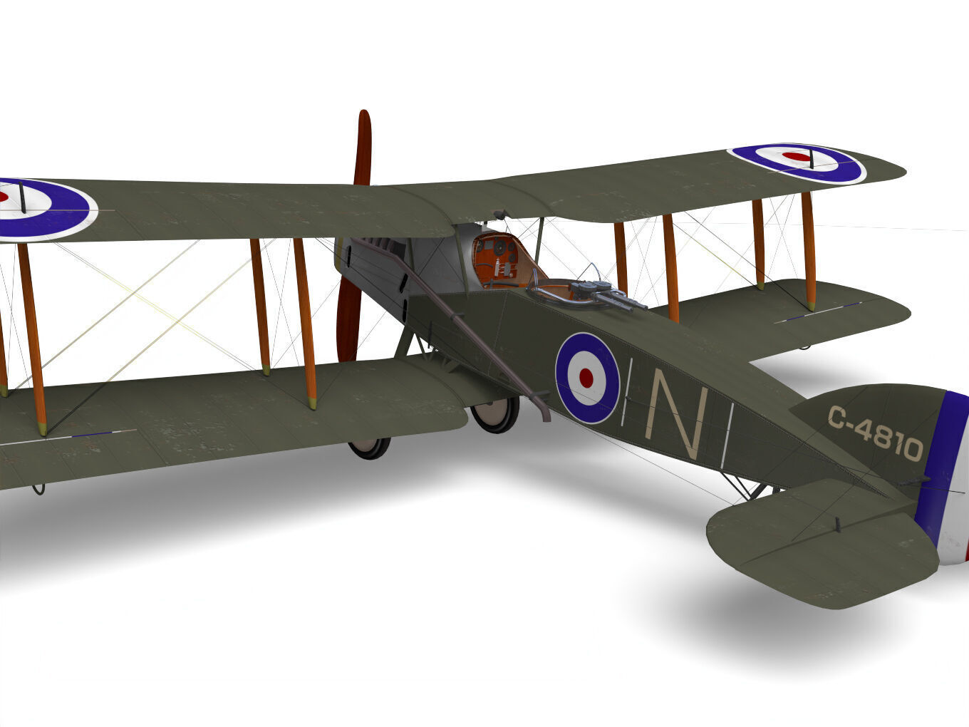 bristol f2b fighter 3D model_6
