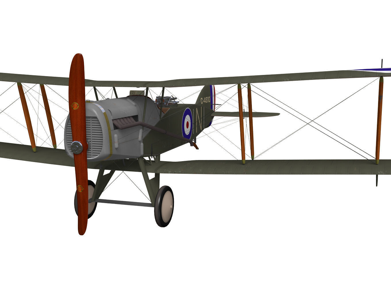 bristol f2b fighter 3D model_4