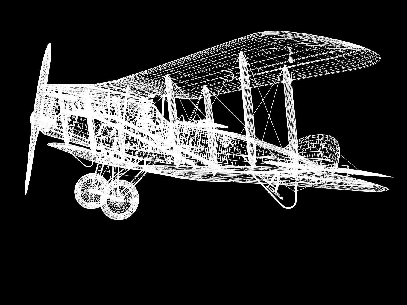 bristol f2b fighter 3D model_13