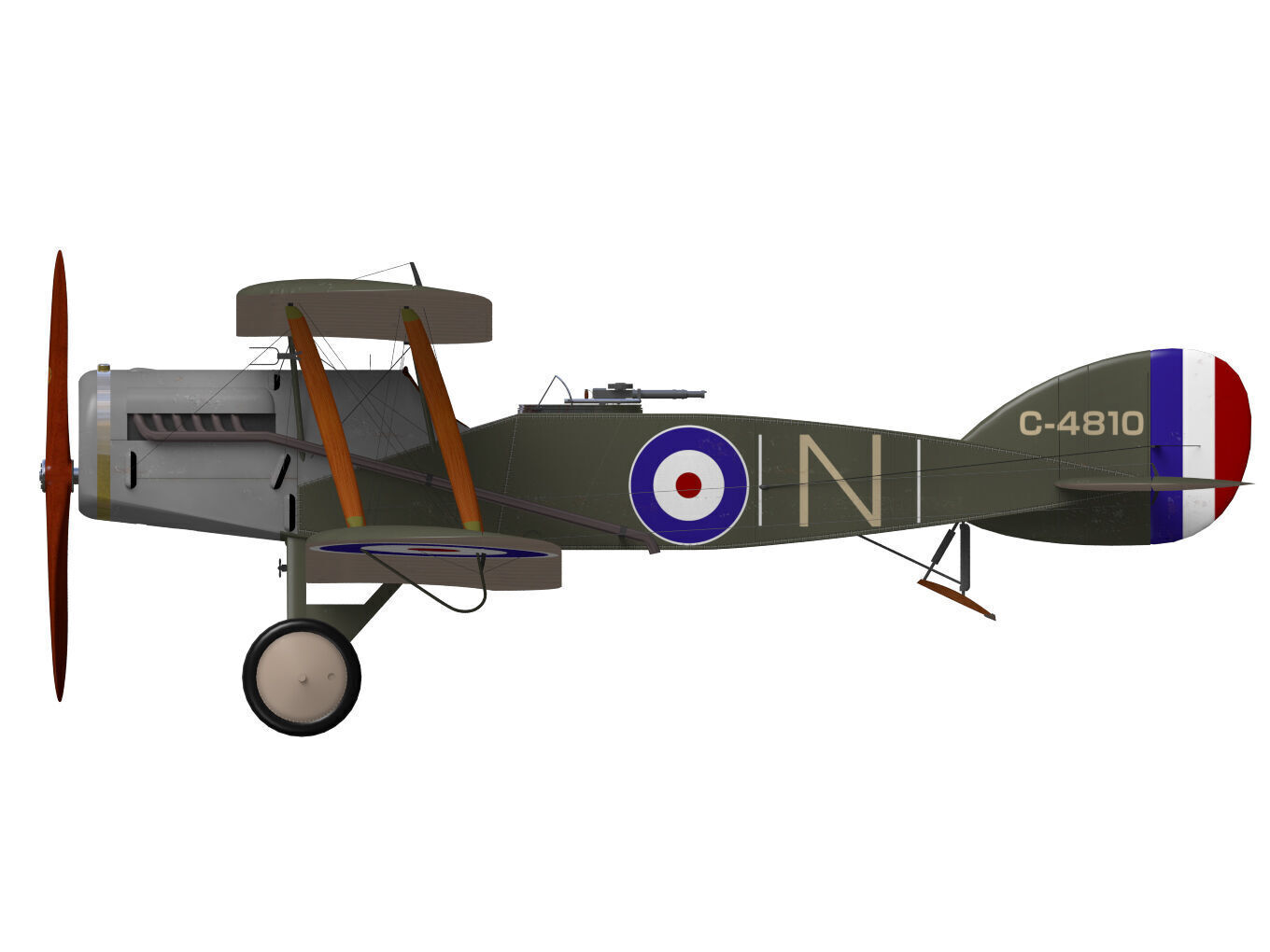 bristol f2b fighter 3D model_8