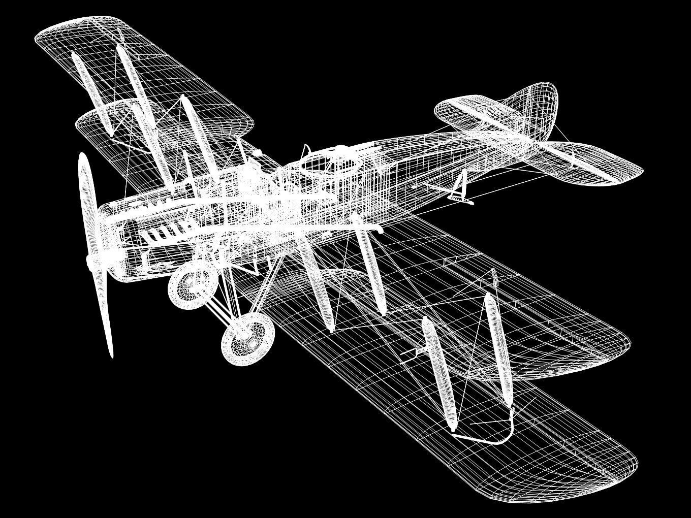 bristol f2b fighter 3D model_12