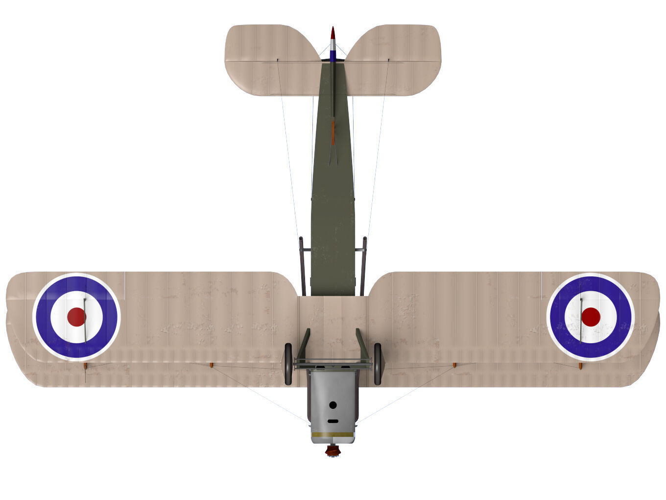 bristol f2b fighter 3D model_11