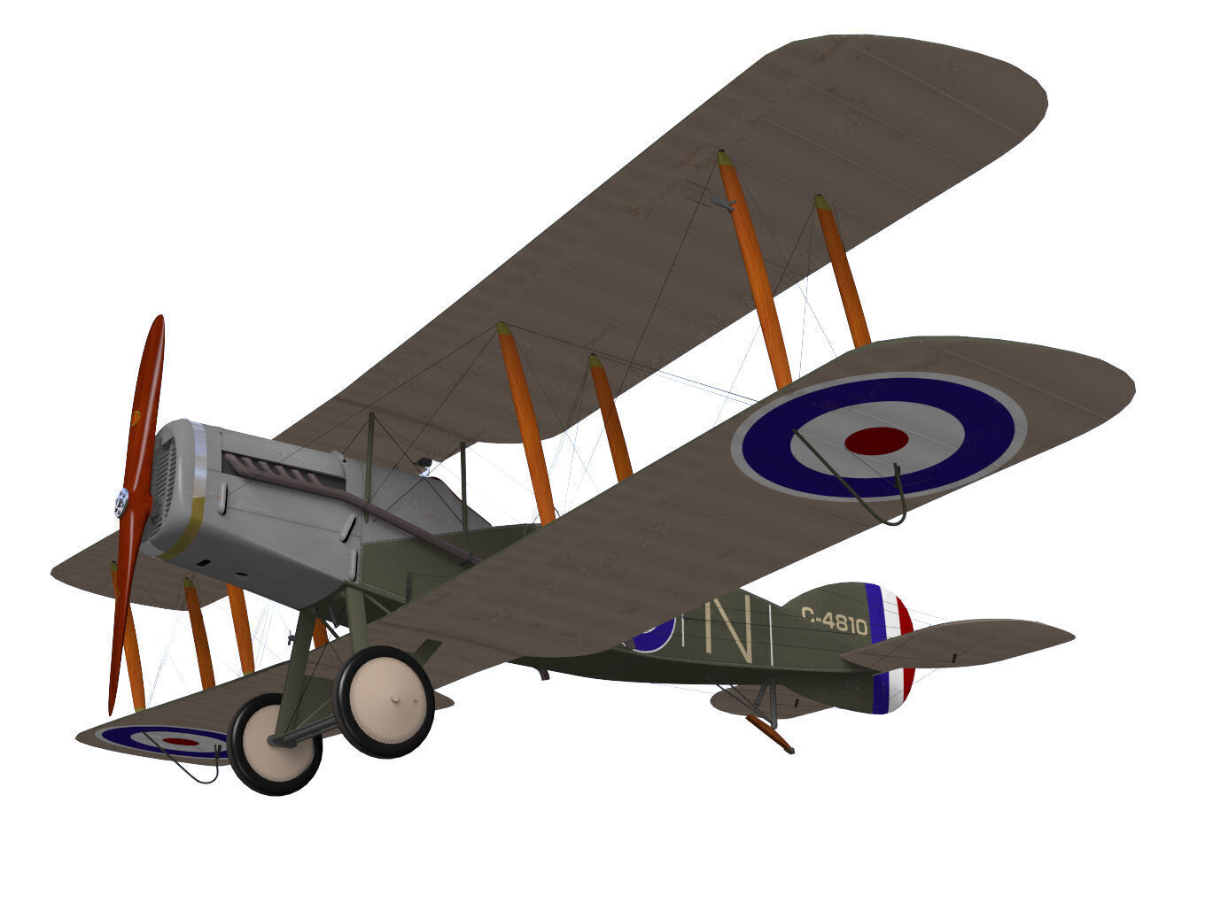bristol f2b fighter 3D model_3