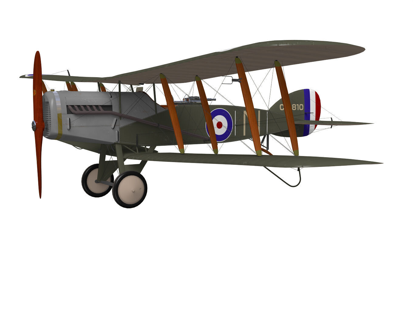 bristol f2b fighter 3D model_1