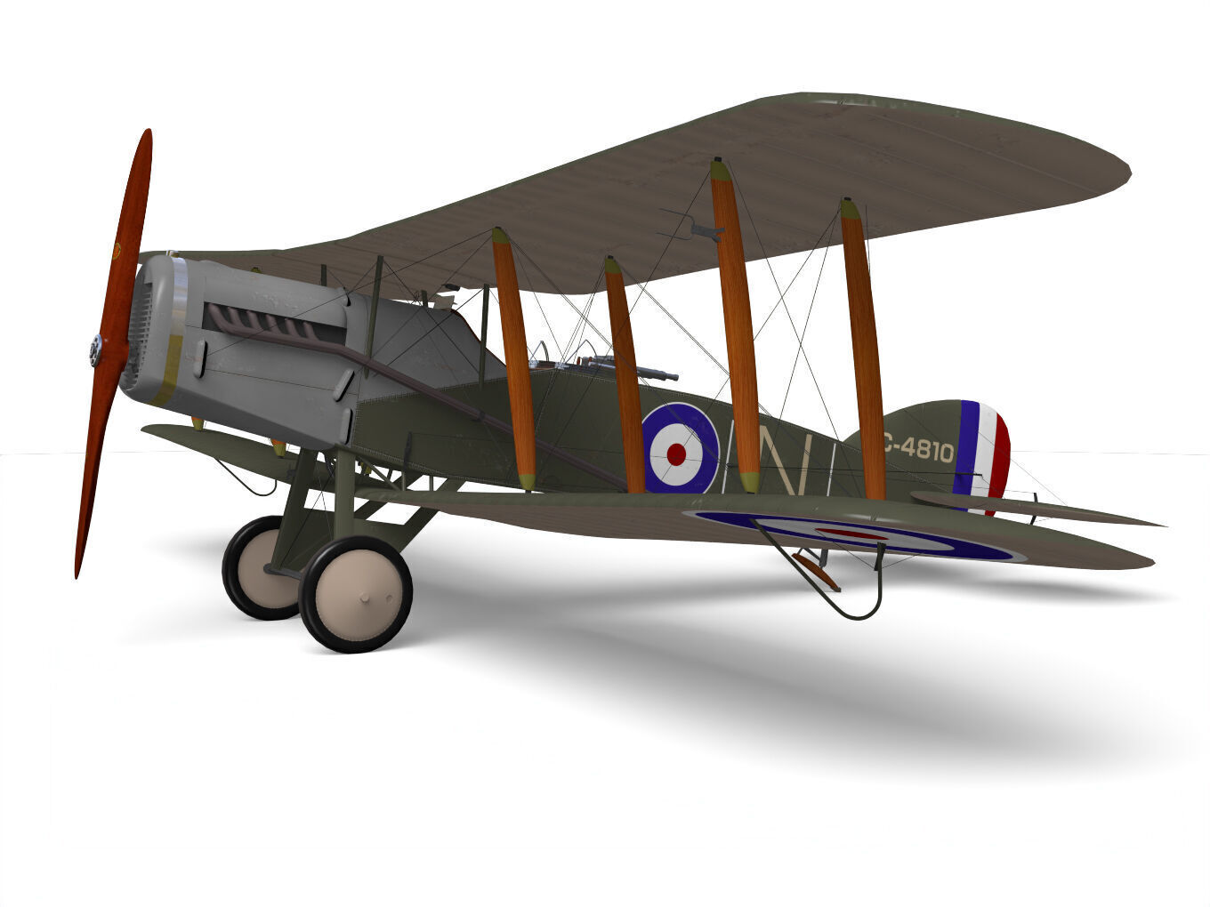 bristol f2b fighter 3D model_5