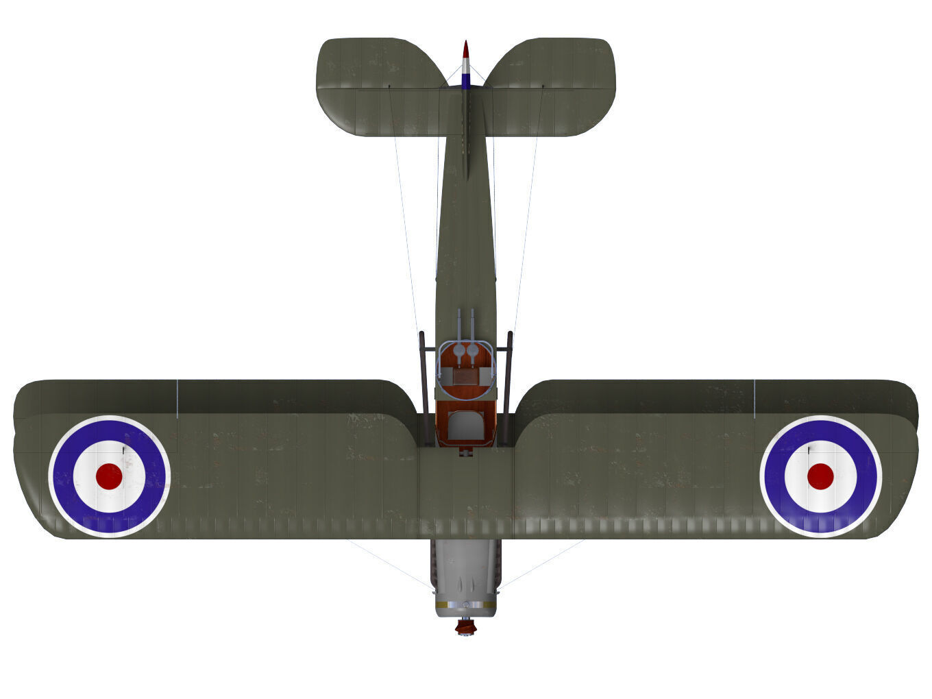 bristol f2b fighter 3D model_10