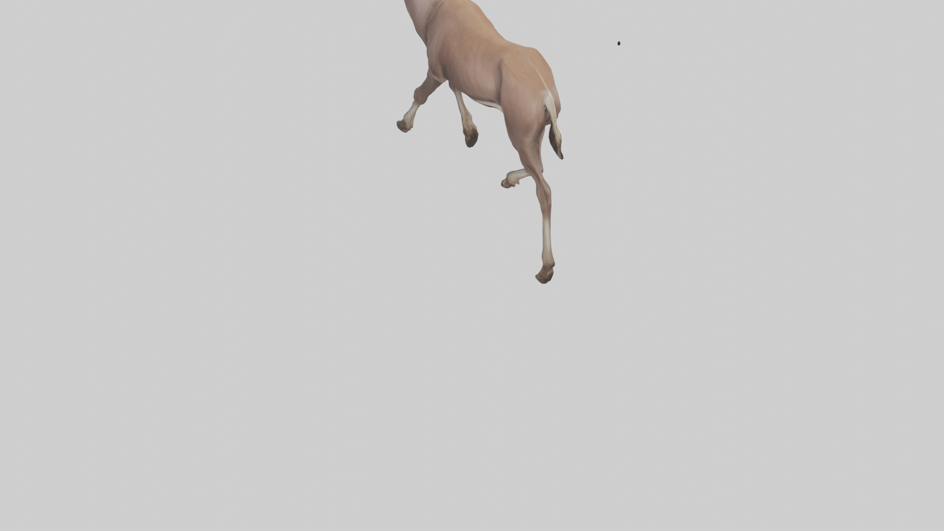 Kudu walking through brush model Low-poly 3D model_3