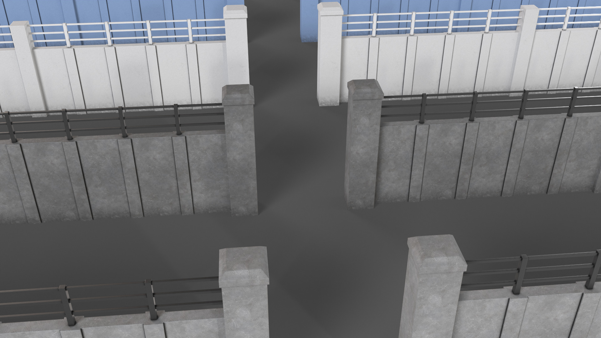 PBR Concrete Wall 5 Low-poly 3D model_8