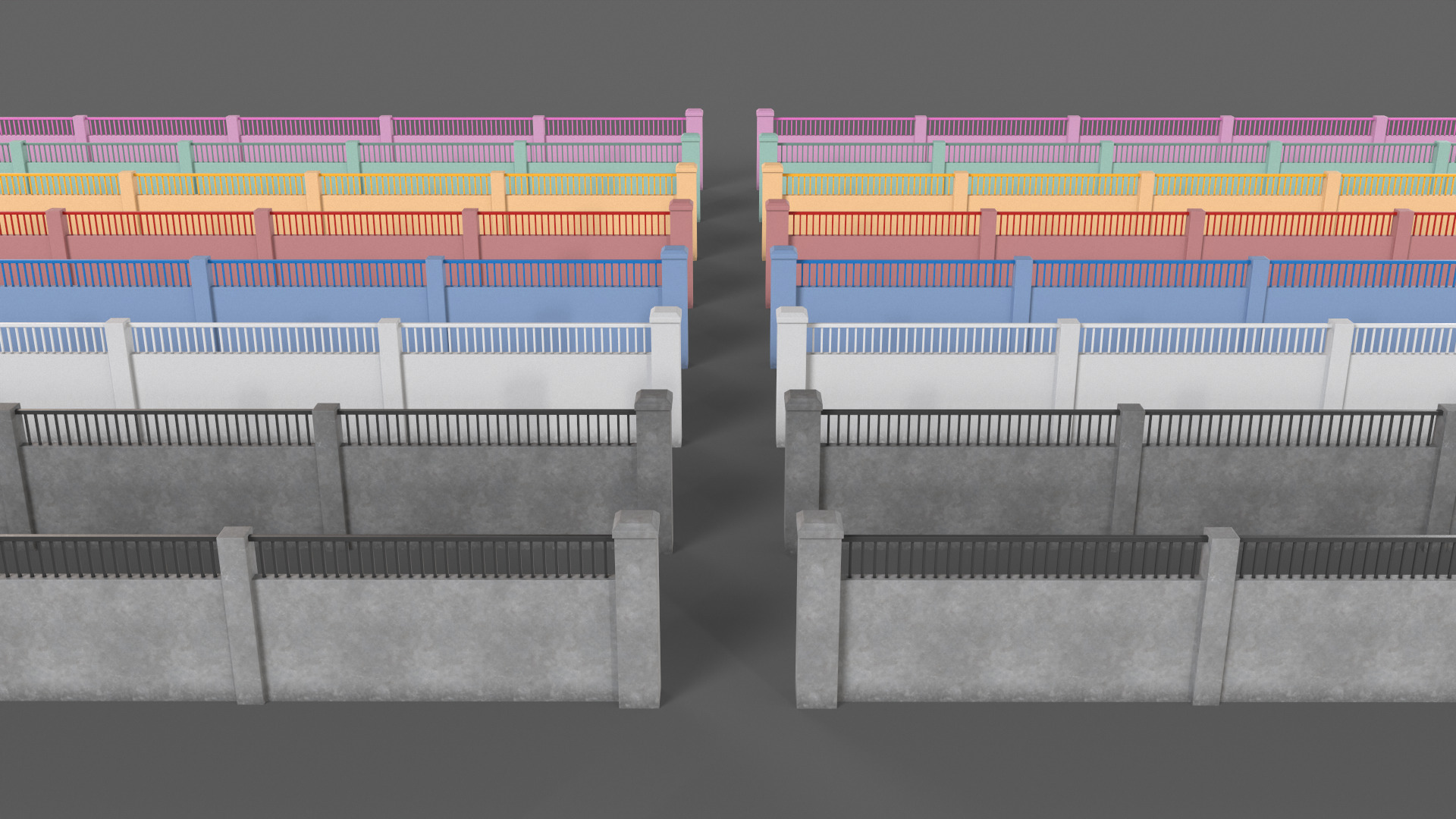 PBR Concrete Wall 6 Low-poly 3D model_2