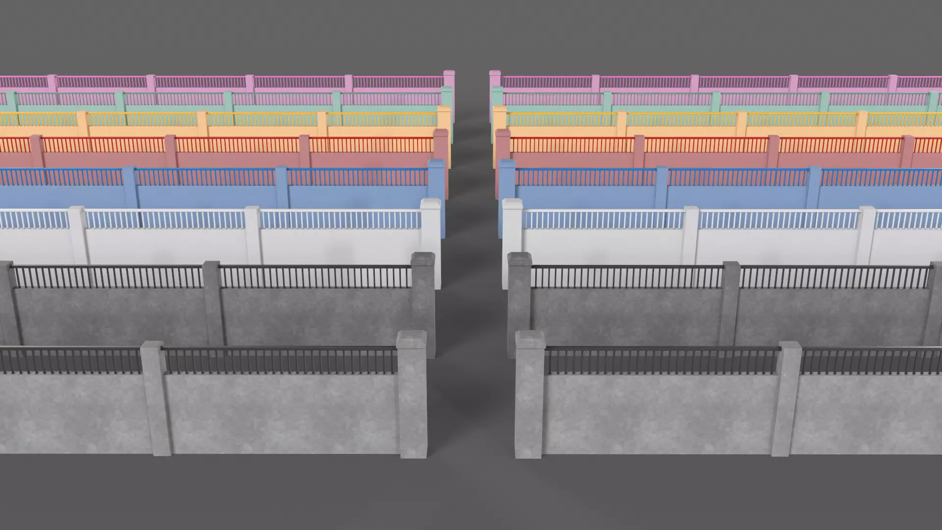 PBR Concrete Wall 6 Low-poly 3D model_0