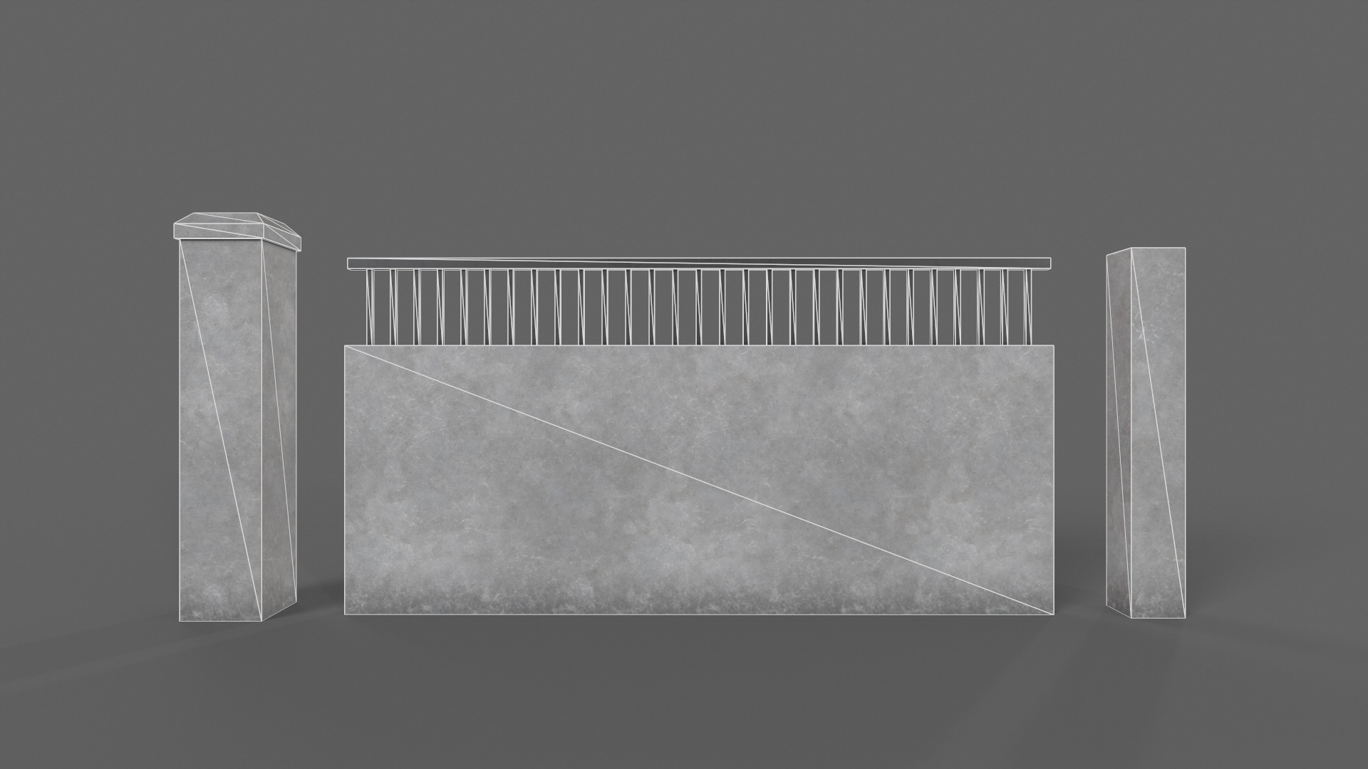 PBR Concrete Wall 6 Low-poly 3D model_10