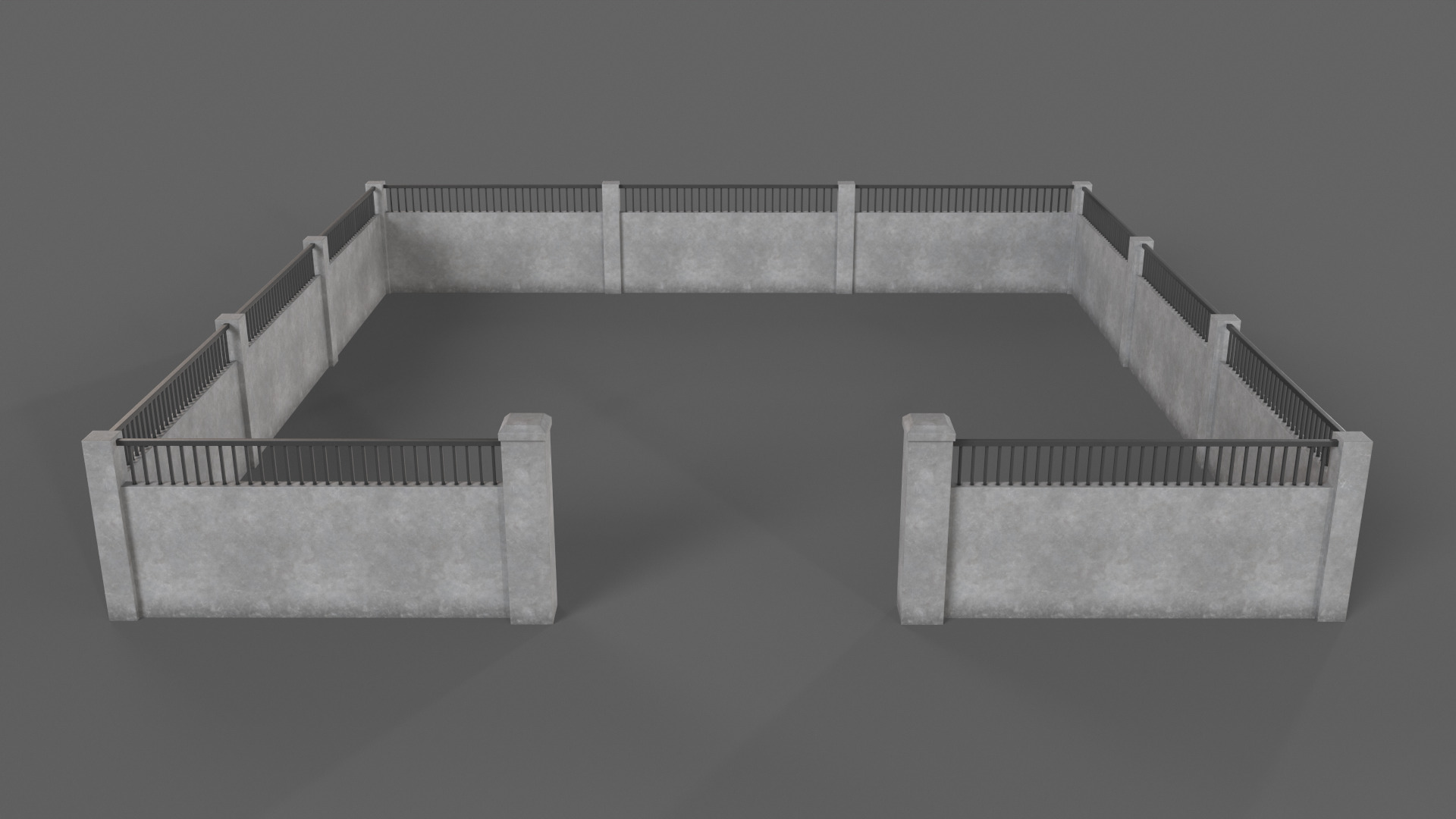 PBR Concrete Wall 6 Low-poly 3D model_13