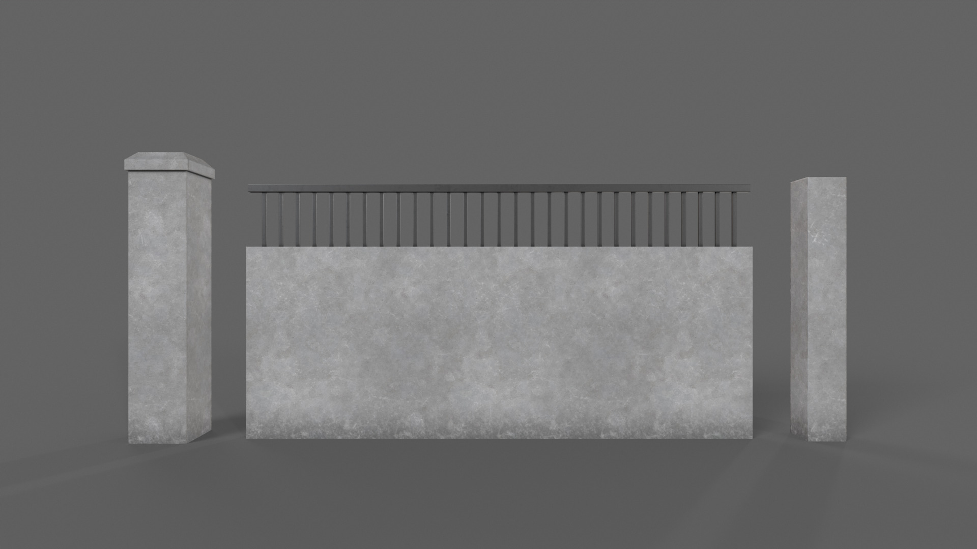 PBR Concrete Wall 6 Low-poly 3D model_9