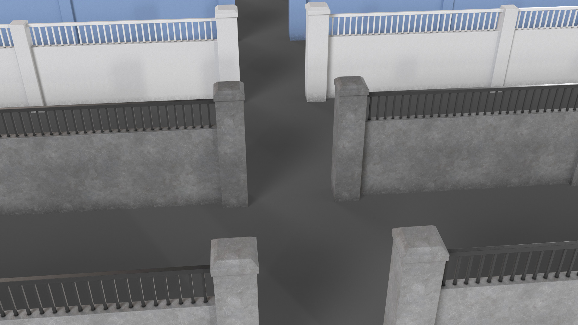 PBR Concrete Wall 6 Low-poly 3D model_8