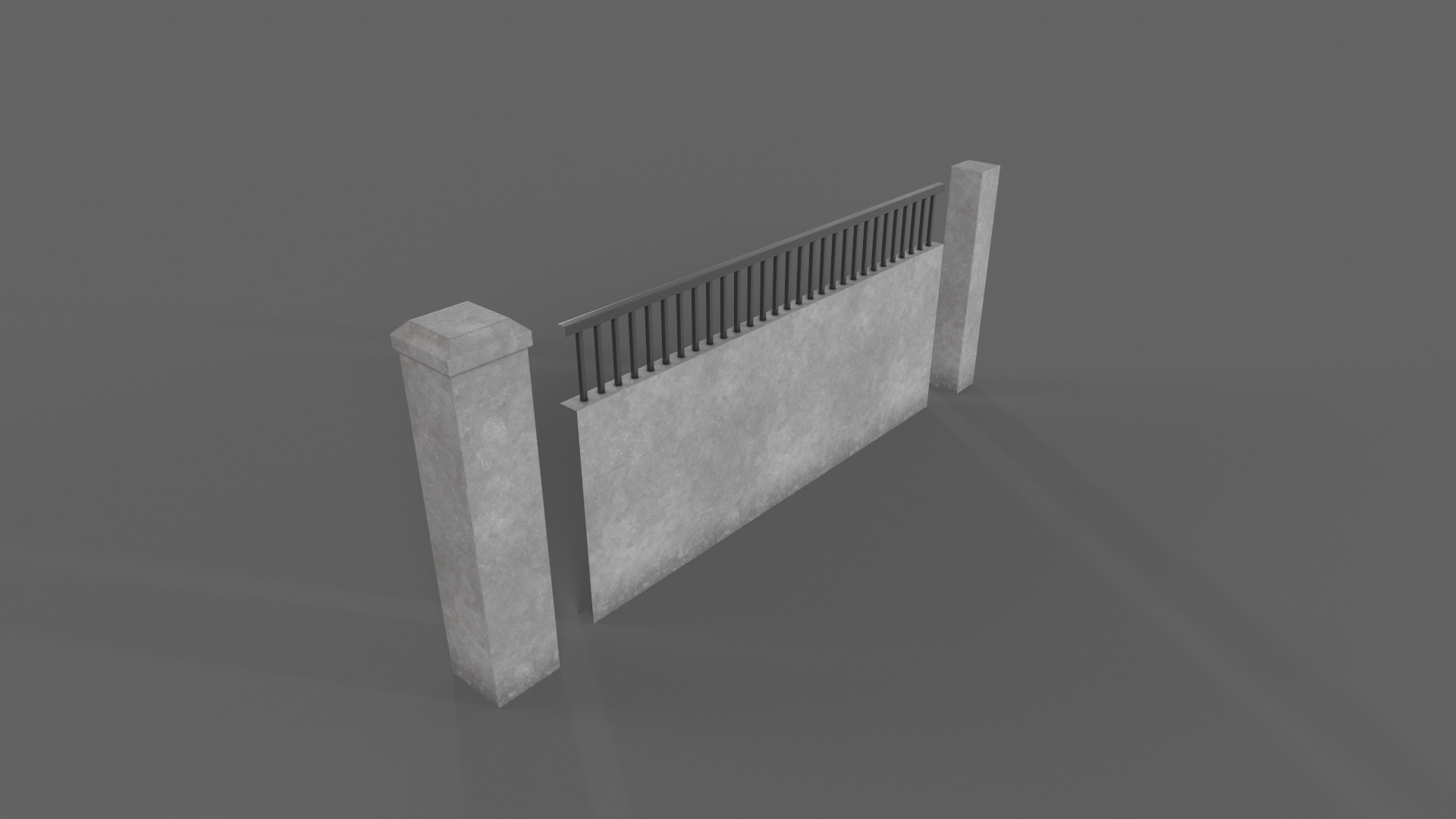 PBR Concrete Wall 6 Low-poly 3D model_11