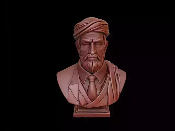 Al Farabi Bust 3D print model