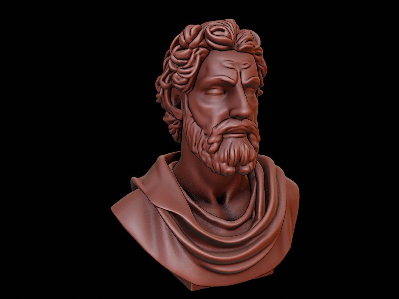 Anaxagoras Bust 3D print model_2