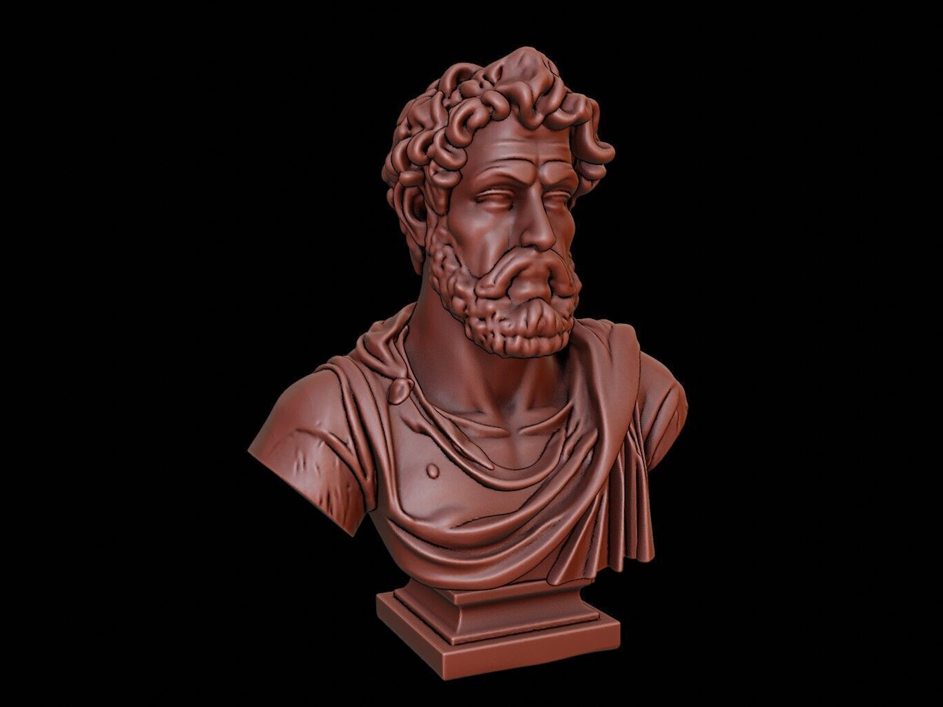 Anaximander Bust 3D print model_2