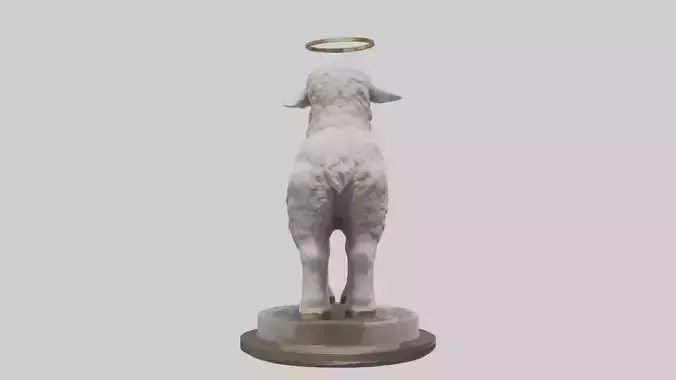 Lamb of God statue model Low-poly 3D model