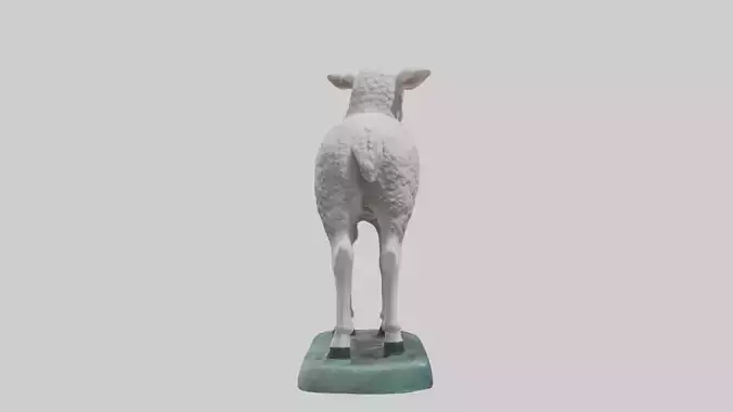 Lamb statue model Low-poly 3D model