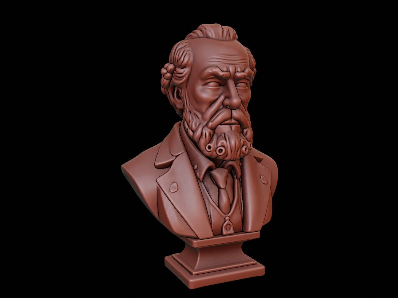 Arthur Schopenhauer Bust 3D print model_2