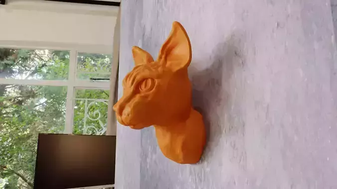 Sphinx cat wall mount decor STL