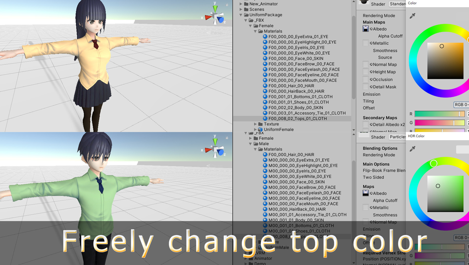 Anime Character - Uniform Pack 3D model_4