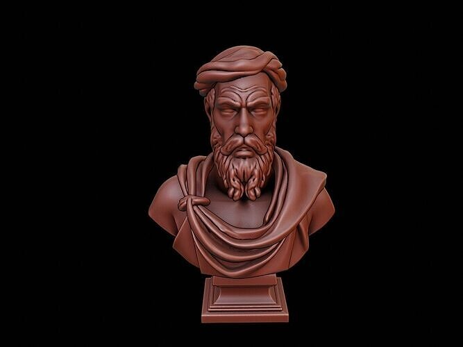 Averroes Bust 3D print model