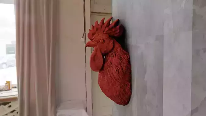 chicken head wall mount STL