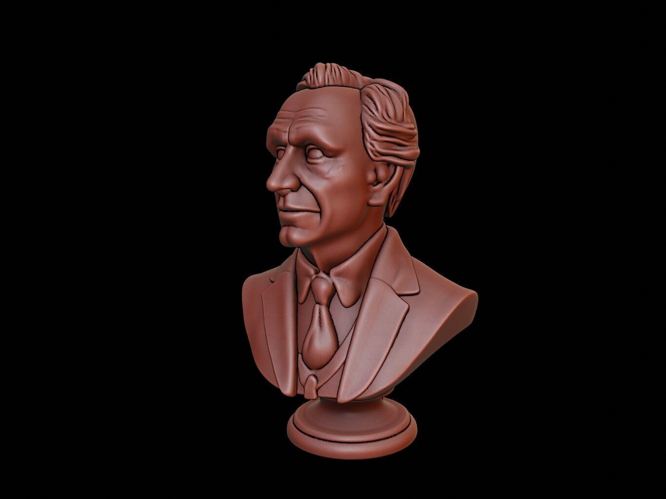 Bertrand Russell Bust 3D print model_1