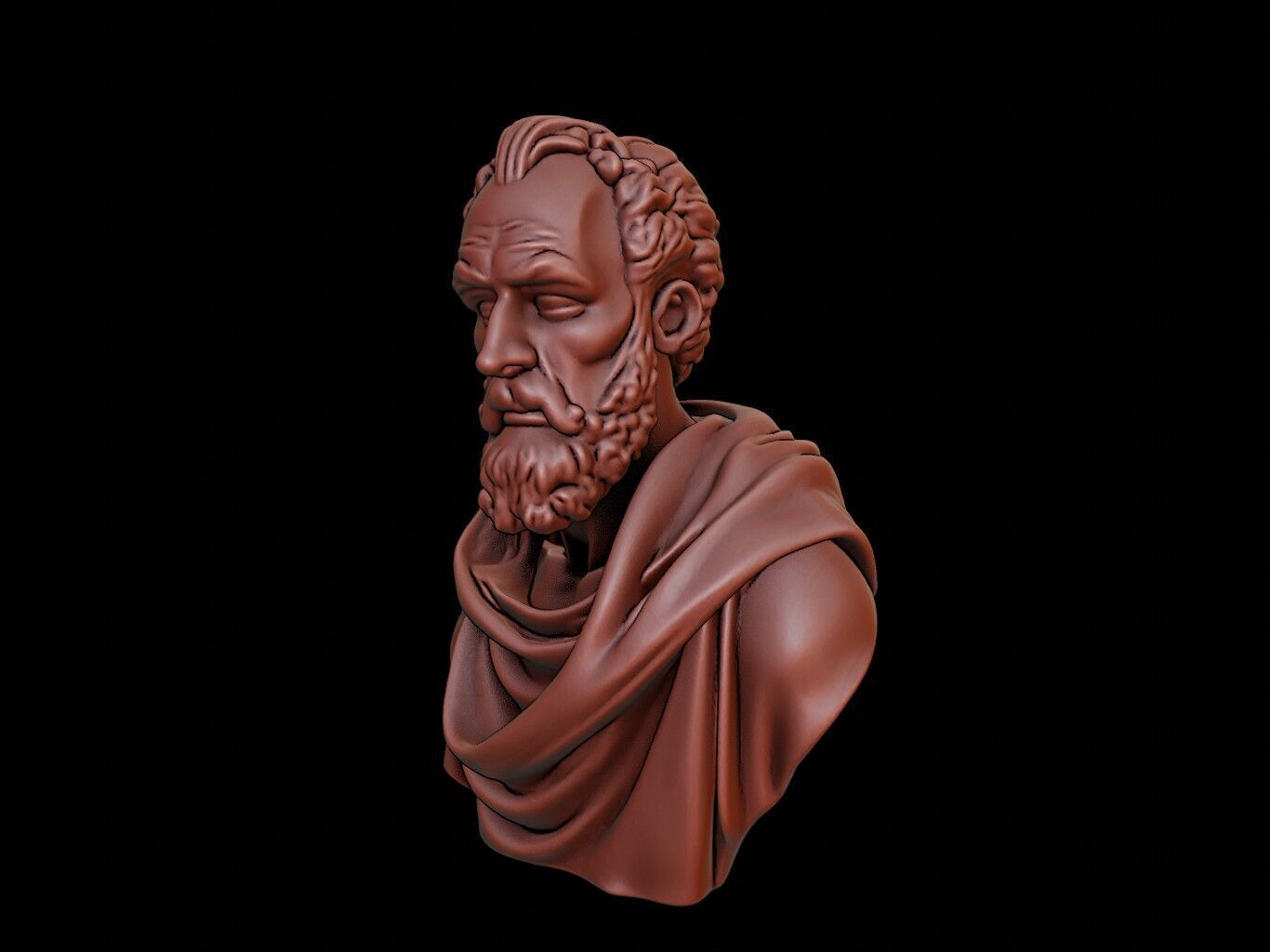 Boethius Bust 3D print model_1